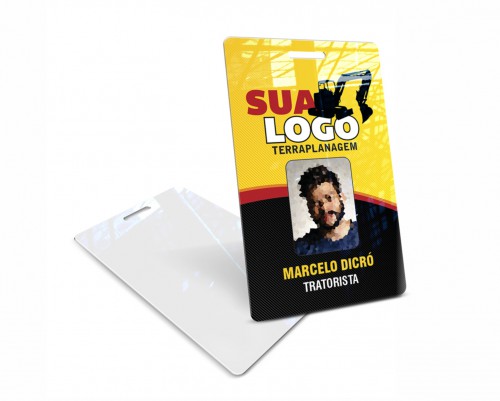Crachás Personalizados em PVC c/ Dados e Foto - 4x0