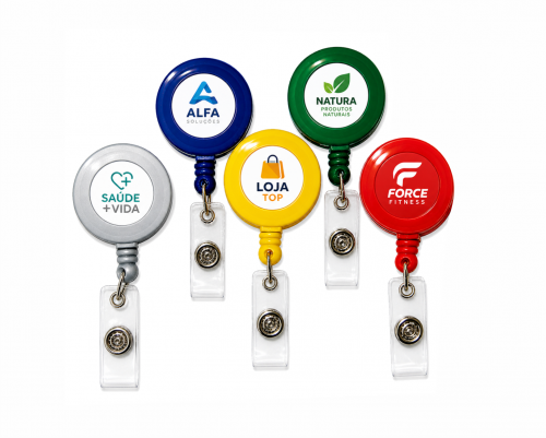 Roller Clips Retrátil para Crachá | Porta Crachá Personalizados