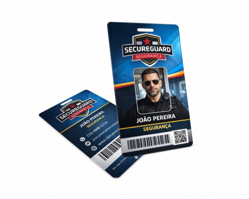 Crachás Personalizados em PVC c/ Dados e Foto - 4x4